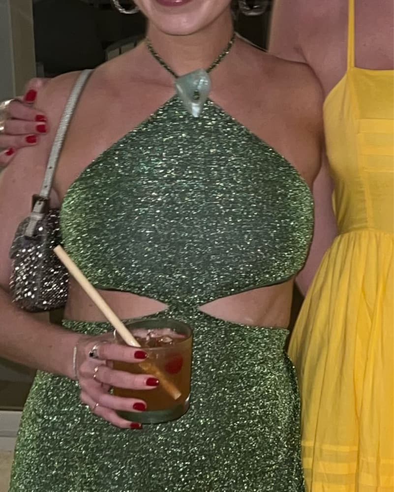 BAOBAB Green Sparkly Kira Maxi Dress - Image 2