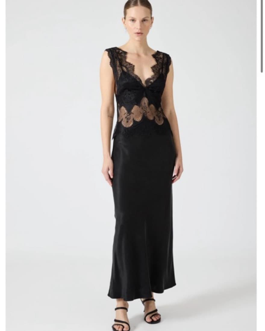 Third Form - Black Silk and lace Dress - Image 3