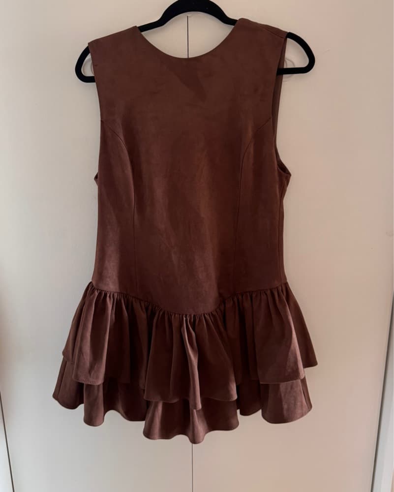 Zara Faux Suede Romper Dress - Image 3