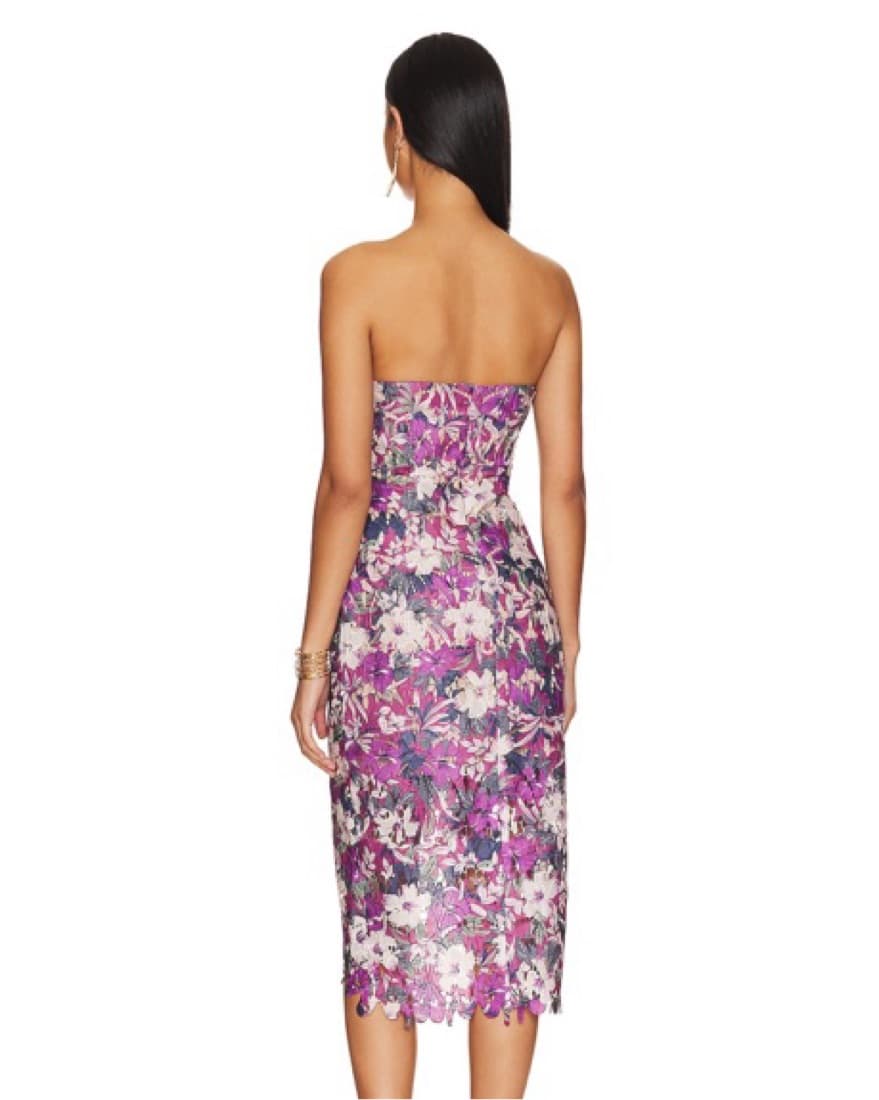Revolve Floral Strapless Midi Dress - Image 3