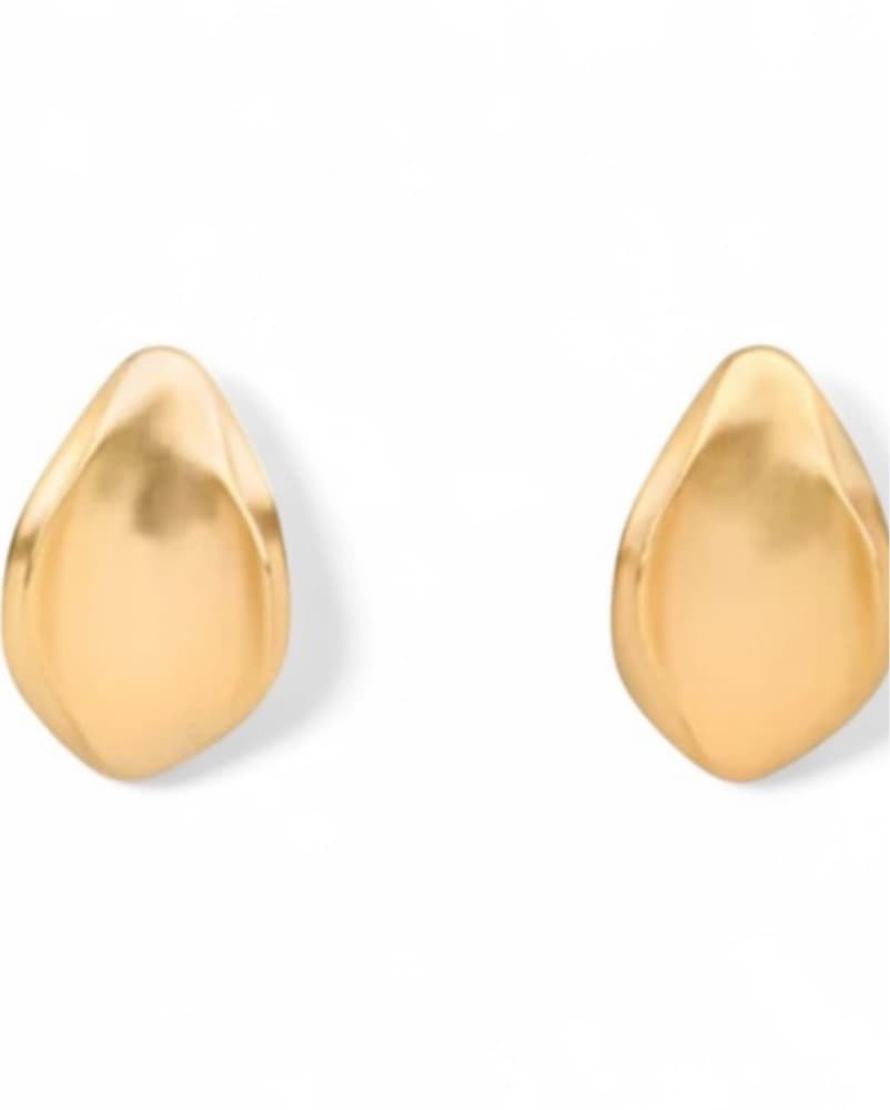 CULT GAIA Modern Leaf Gold Earrings  - Image 2