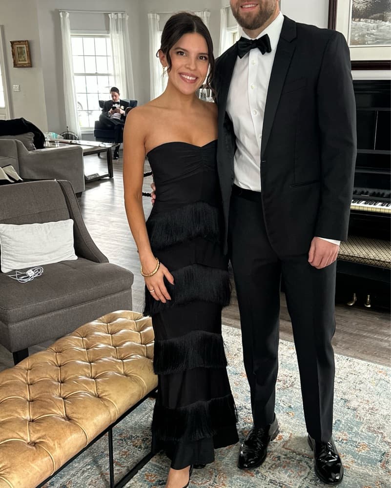 Elegant Black Fringe Gown - Image 1