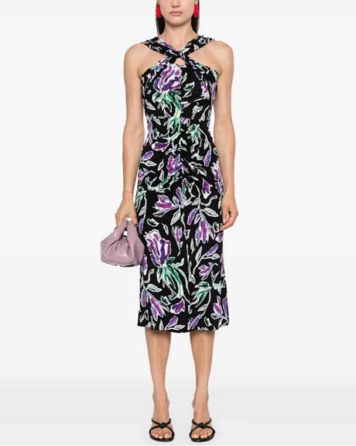 Diane Von Furstenberg Floral Midi - Image 1