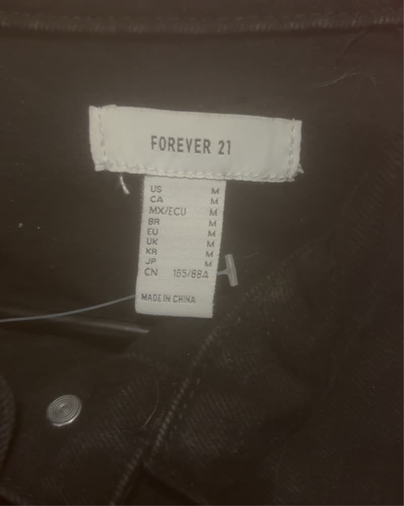Black Forever 21 Denim Jacket - Image 2