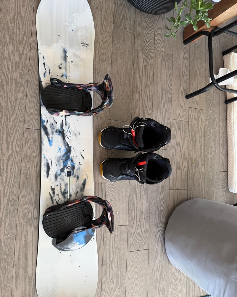 Burton Snow Board And Boots Size 7 - Image 1