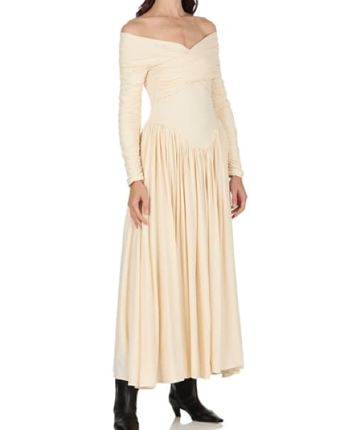Khaite | The Lilibet Dress In Cream SM - Image 4