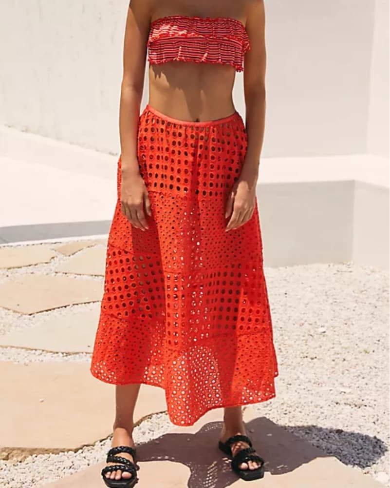 Solid & Striped Georgia Eyelet Skirt - Image 1