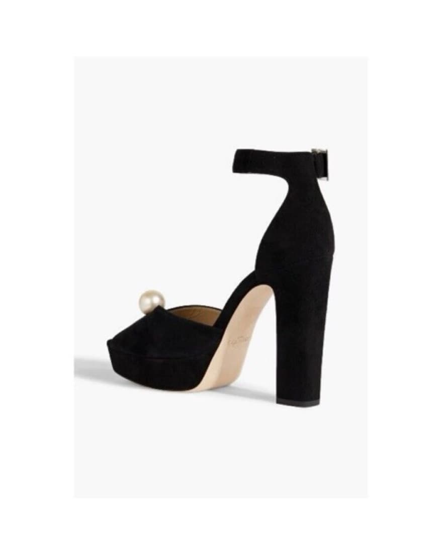 Jimmy Choo Velvet Pearl Platform - Image 3