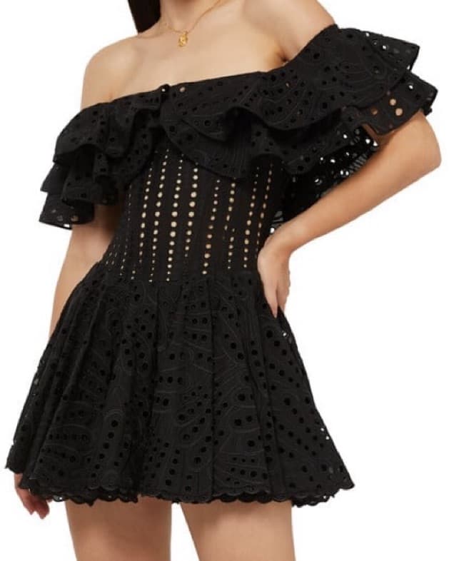 Elegant Ruffled Off-Shoulder Mini Dress - Image 1