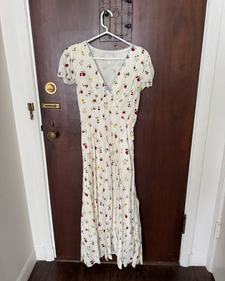 Gap x Doen White Floral Occasion Dress - Image 1