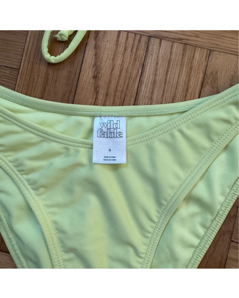 Vibrant Lime Yellow Ruffle Bikini - Image 3