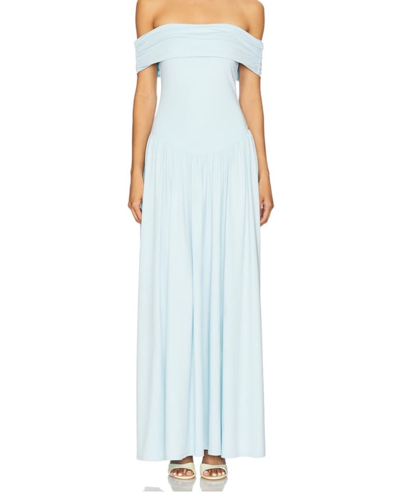 Soft Sky Blue Maxi Dress - Image 1