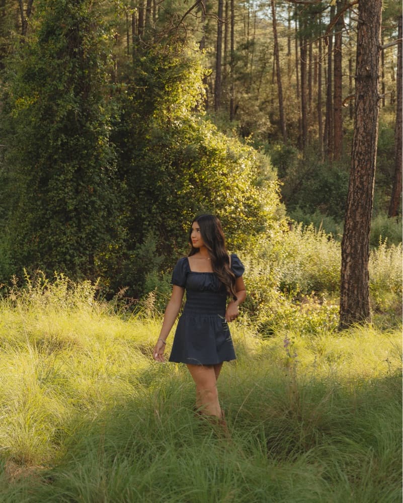 Pacsun Puff Sleeve Navy Mini Dress - Image 5