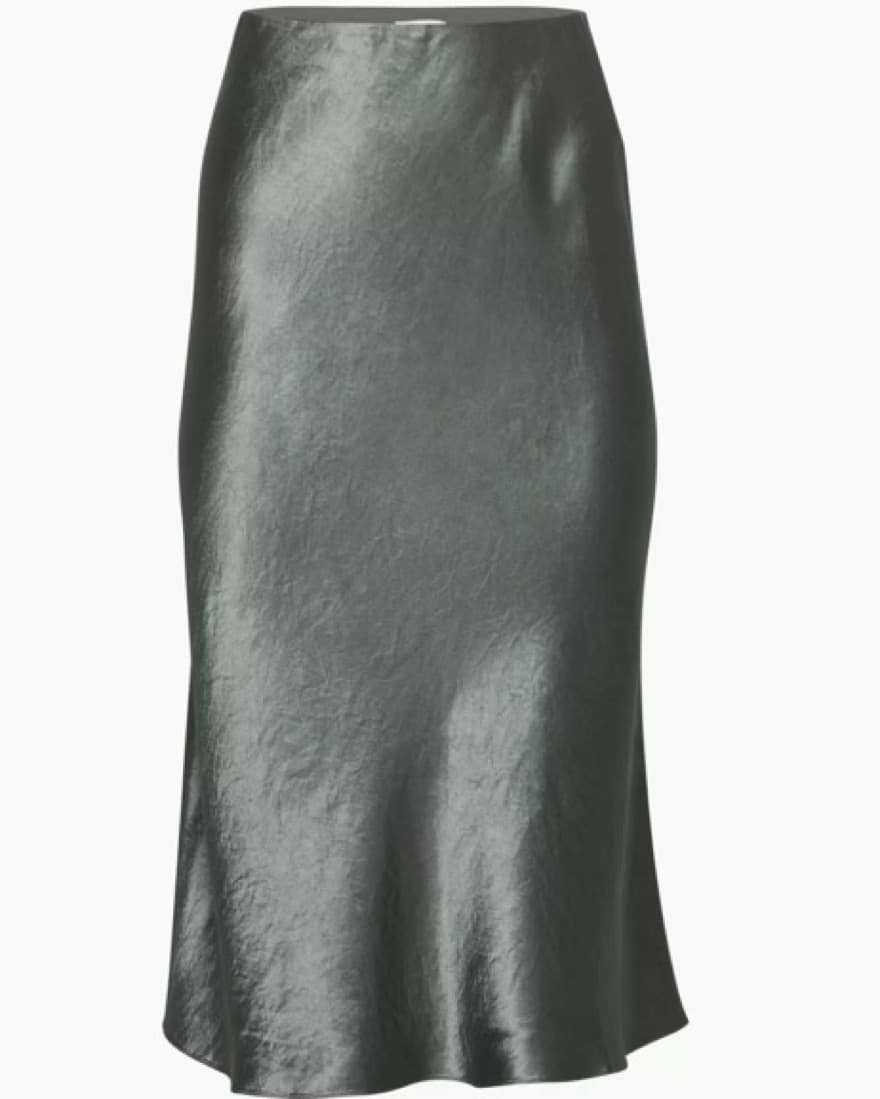 Aritzia Slip Silk Midi Skirt  - Image 3