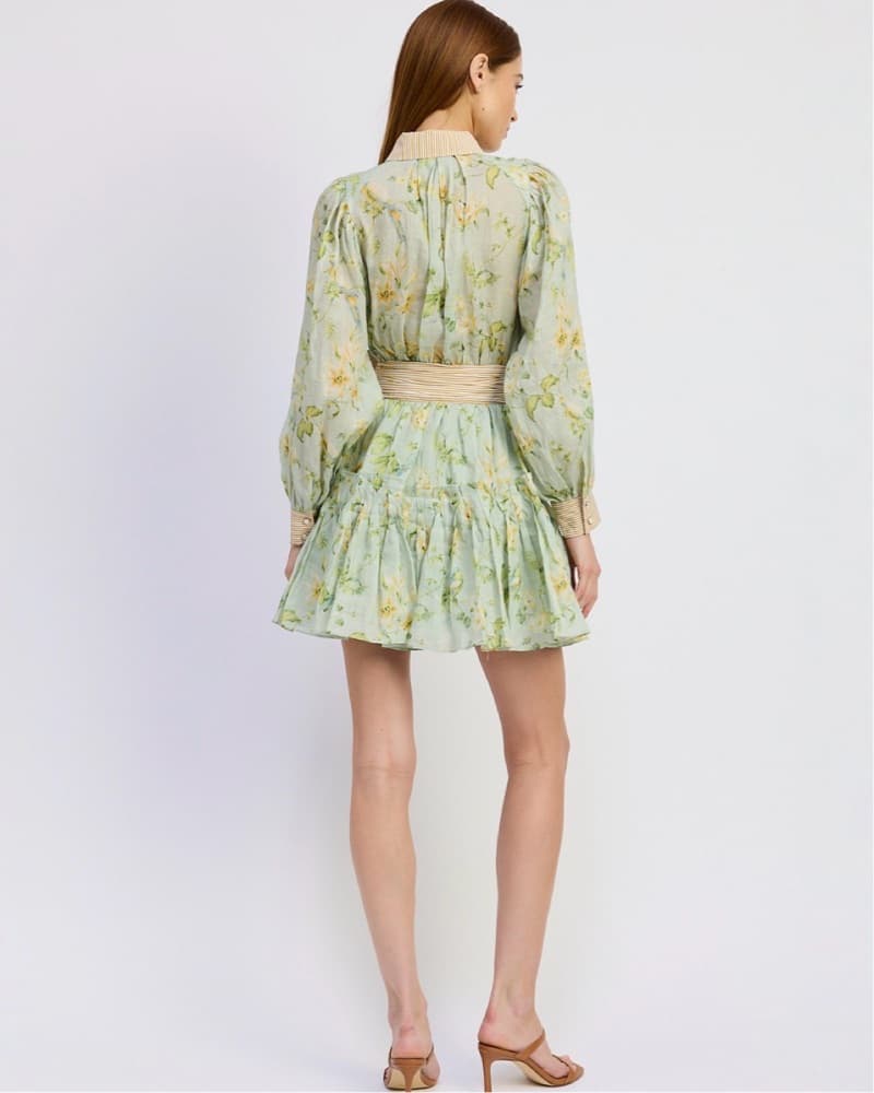 Floral Dress with Flowy Sleeves - Image 3