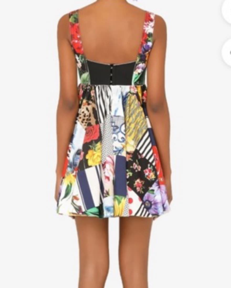 Dolce & Gabbana Patchwork Printed Dress - Image 2