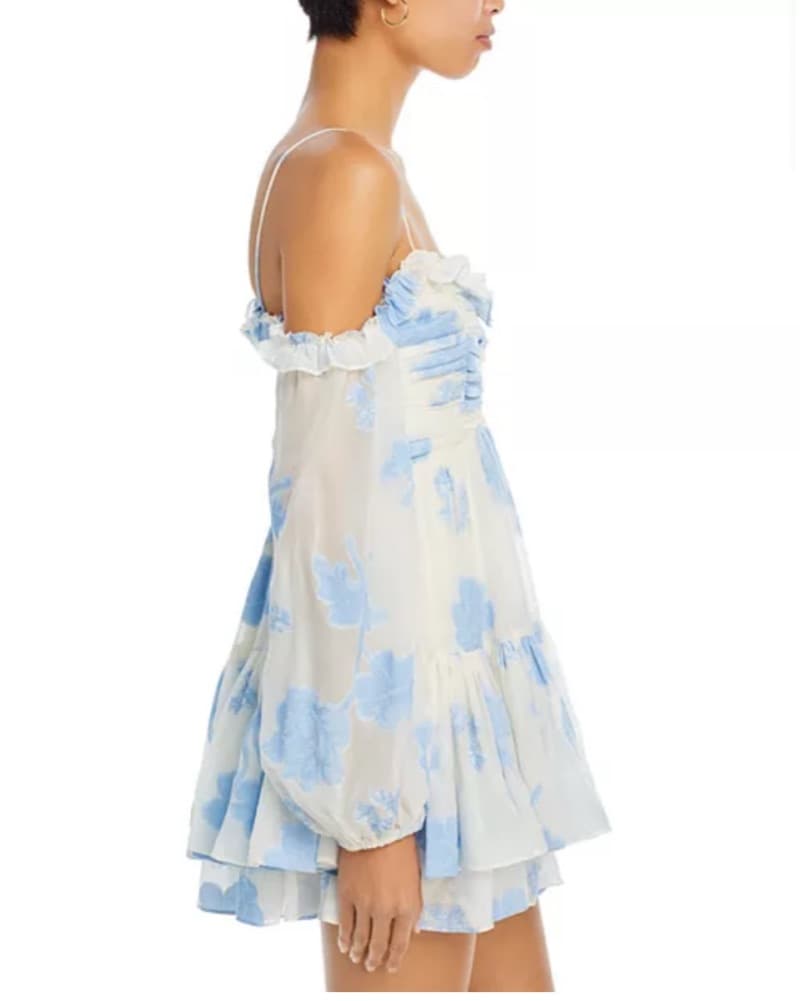 LoveShackFancy Zennia Dress- Blue Stars - Image 4
