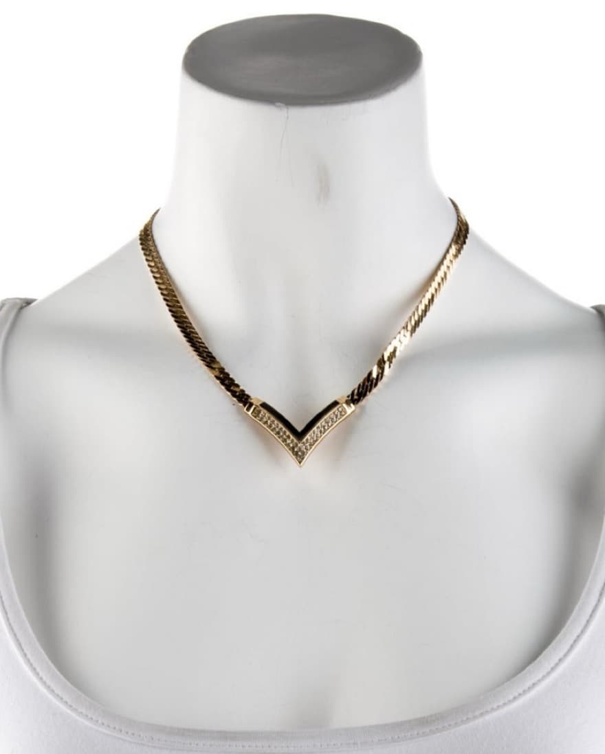 Vintage Christian Dior Black Necklace - Image 1