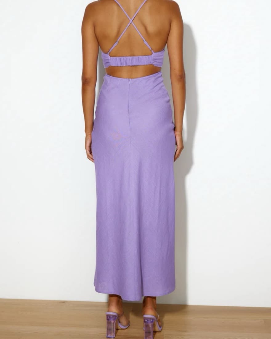 Purple linen dress - Image 2