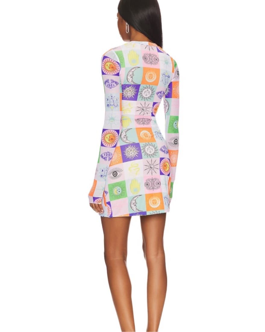 Patterned Mini Lasso Dress - Image 2