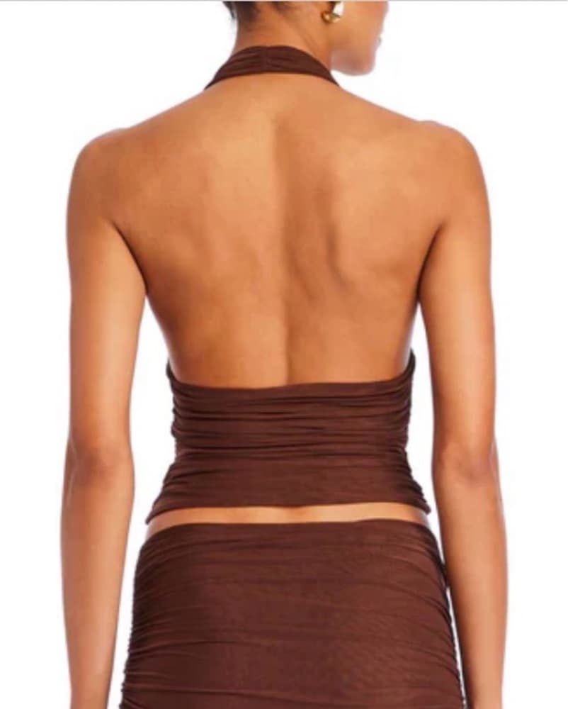 Seroya Brown Halter Top - Image 2