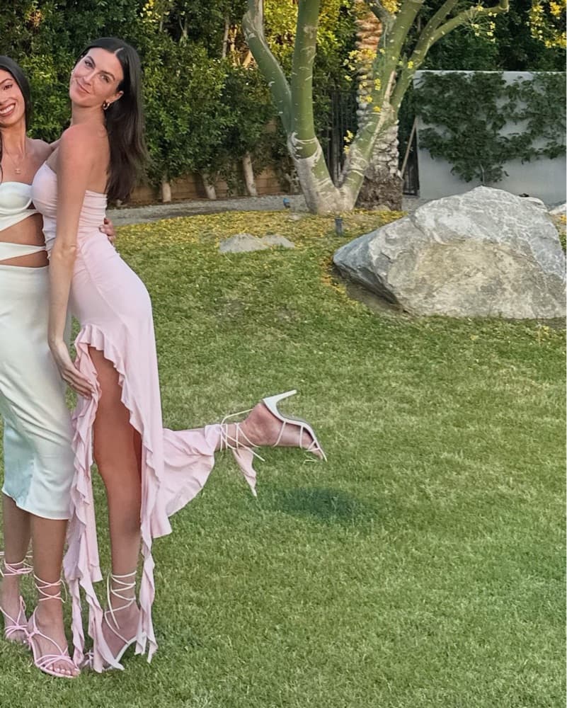 Lioness Strapless Pink Ruffle Dress - Image 1