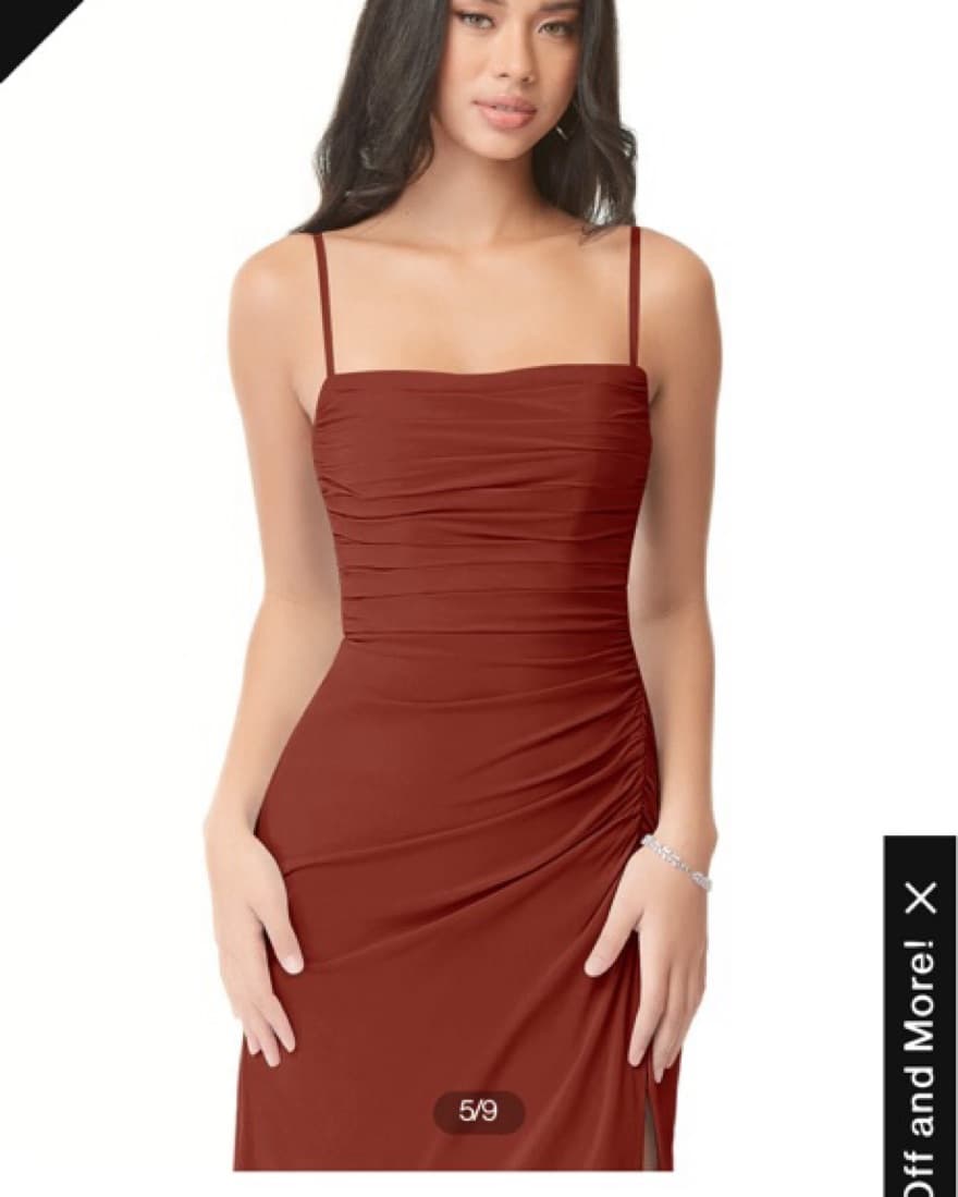 Azazie Darria Dress in Terracotta - Image 2
