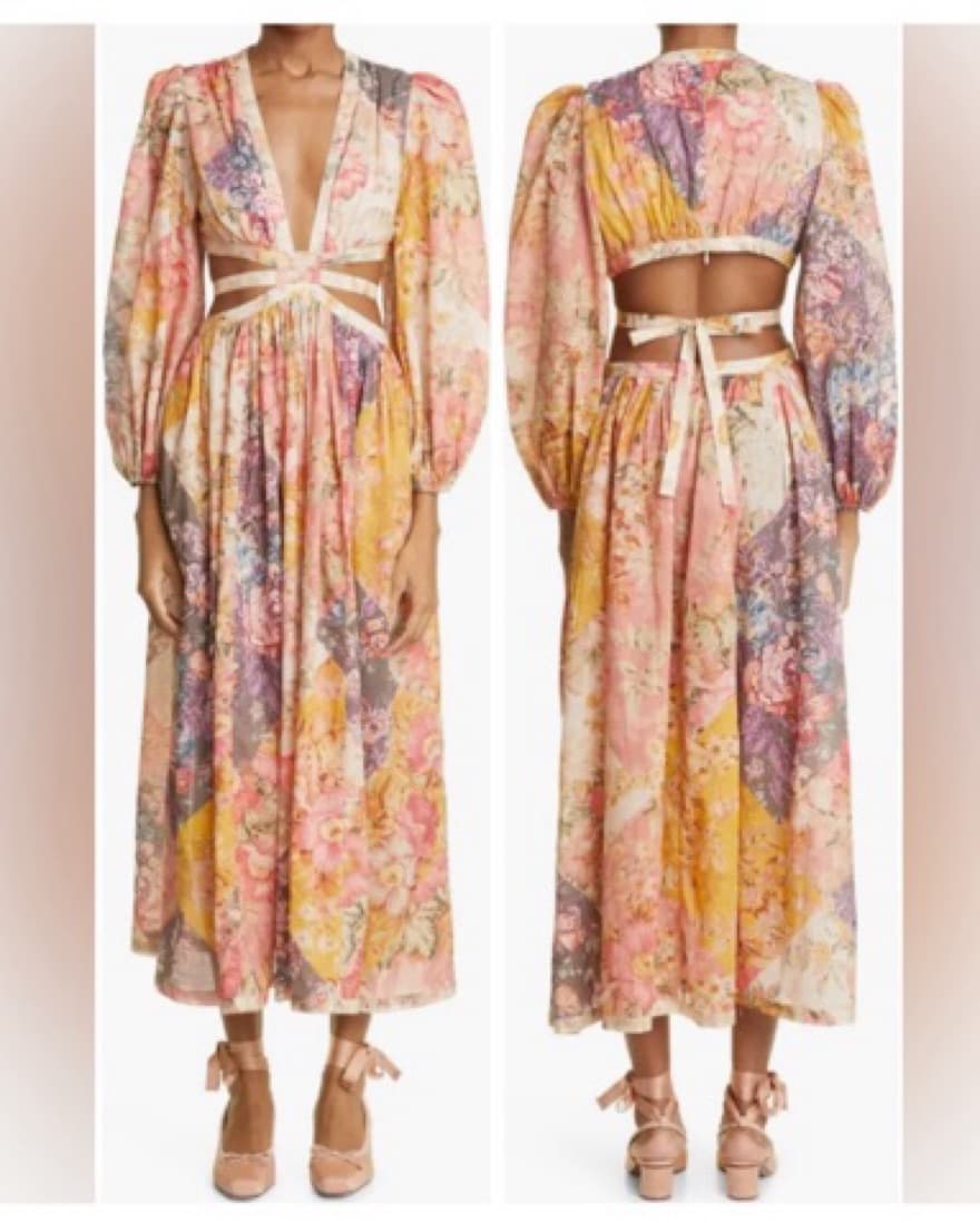 Zimmermann Pattie Patchwork Cutout Dress - Image 3