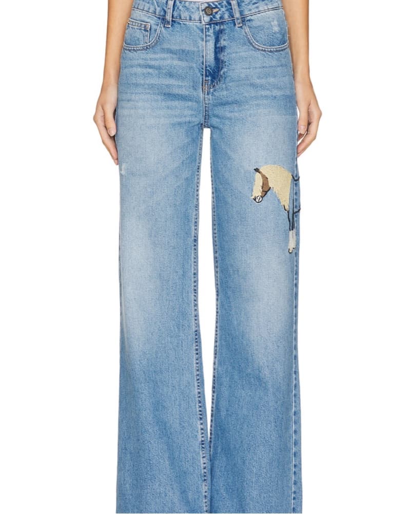Horse Wide-Leg Denim Jeans 25 - Image 2