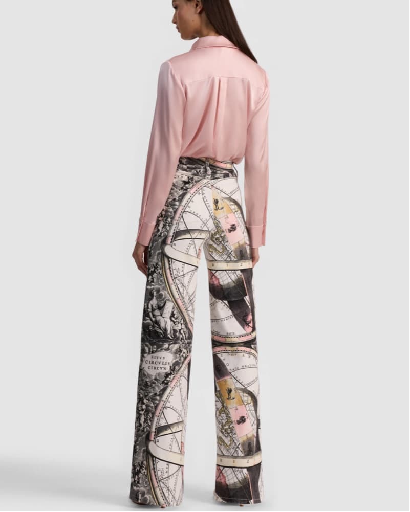 Alice & Olivia Celestial Printed Wide-Leg Pants - Image 5