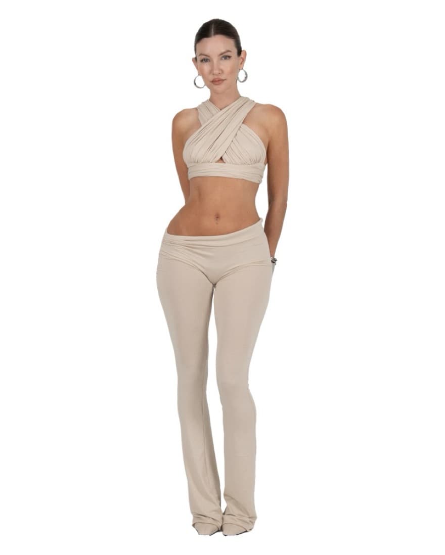 Davis Drape Asymmetric Set Beige - Image 6