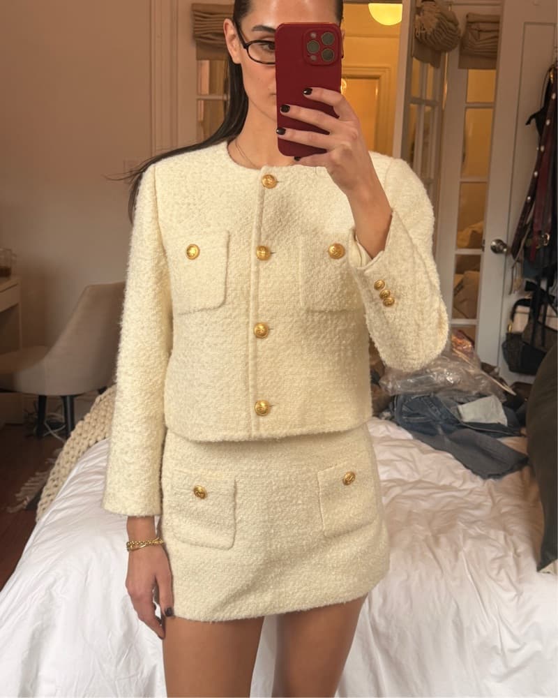 L'ACADEMIE Tweed Jacket/Skort Set - Image 4
