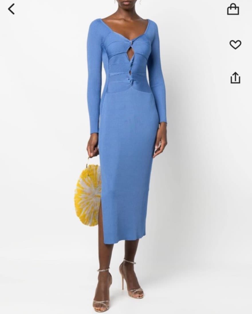 Cult Gaia Ribbed Long-sleeve Dress  - Image 3