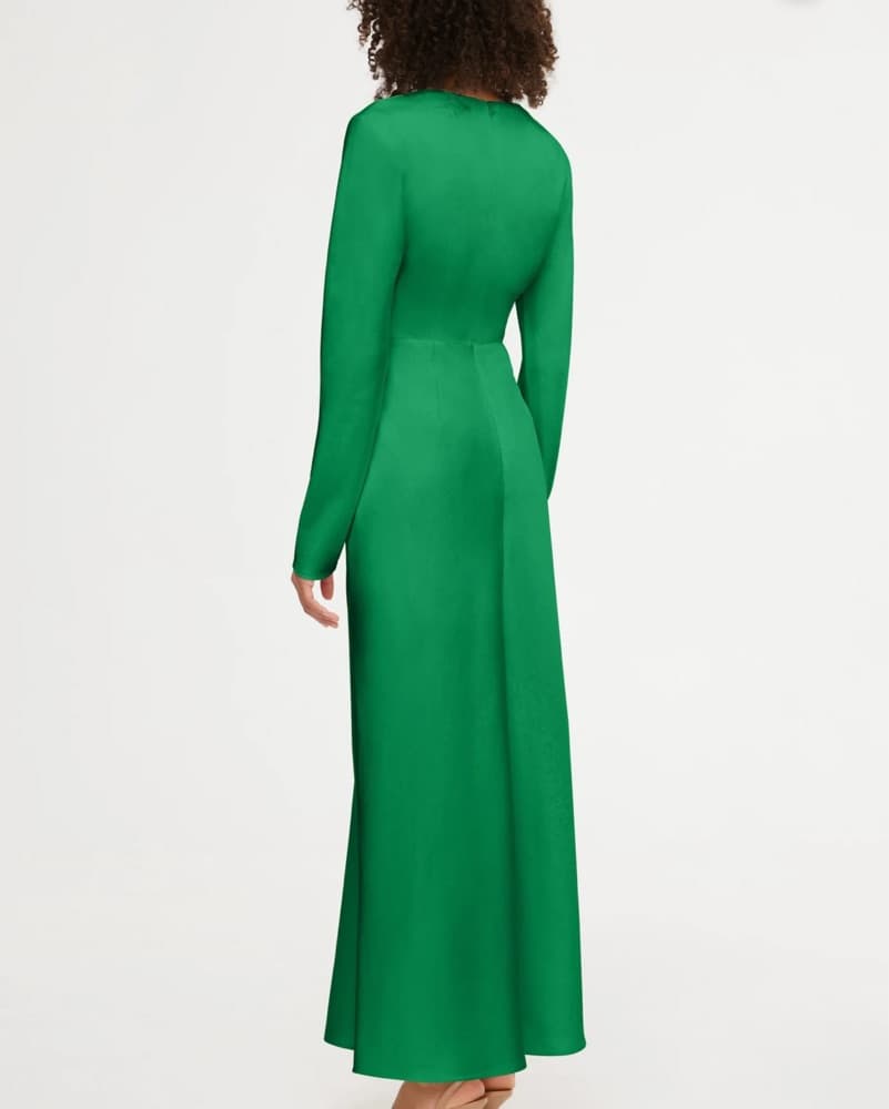 Danika Long Sleeve Emerald Dress  - Image 2