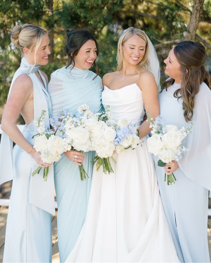 SAU LEE Pearl Gown In Baby Blue - Image 5