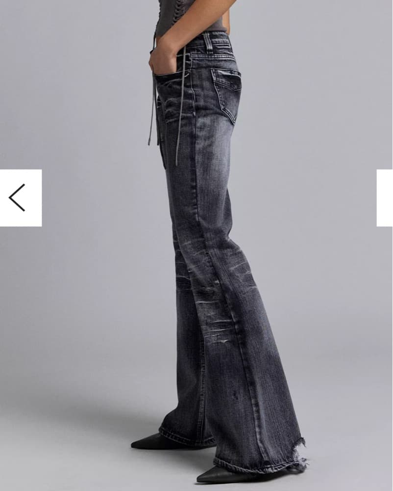 Jaded London Flare Black Wash Jean - Image 3