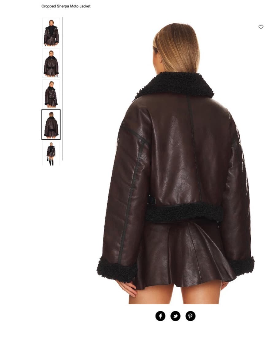 Cropped Sherpa Moto Jacket  - Image 2