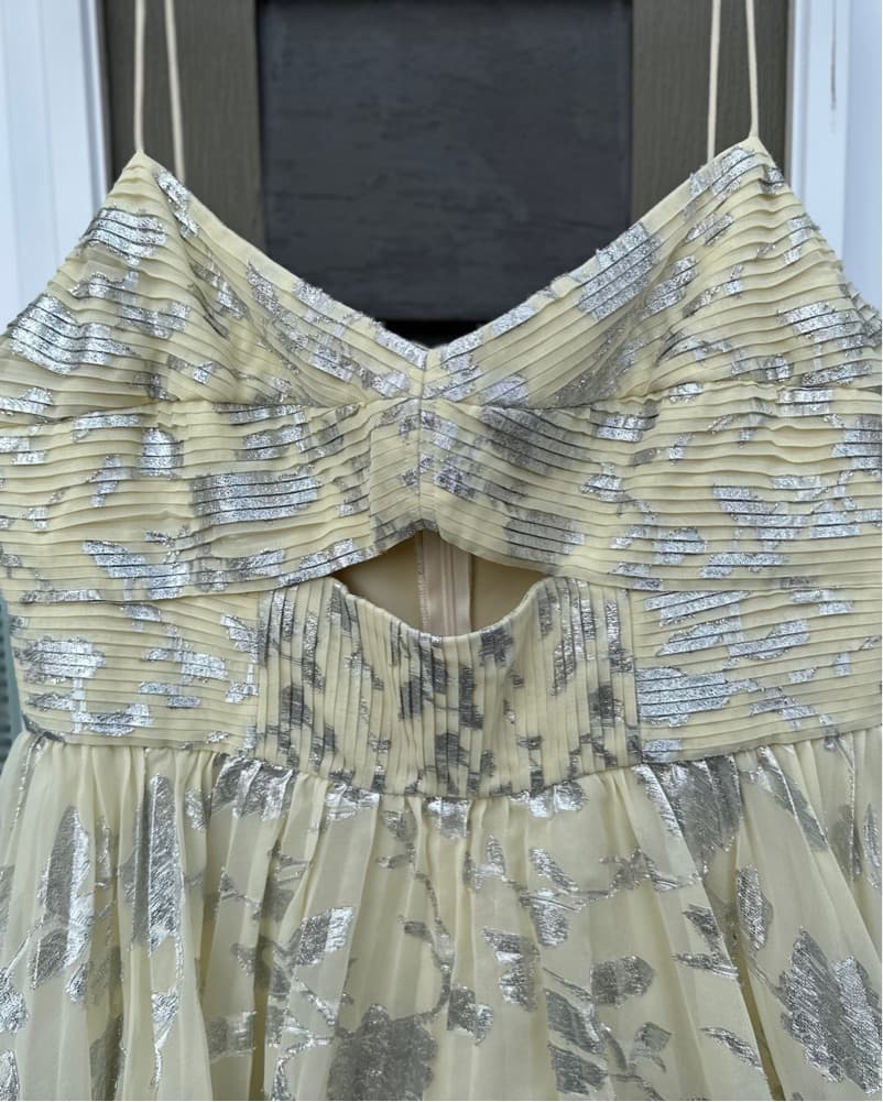 Self Portrait Metallic Midi Dress - Image 4