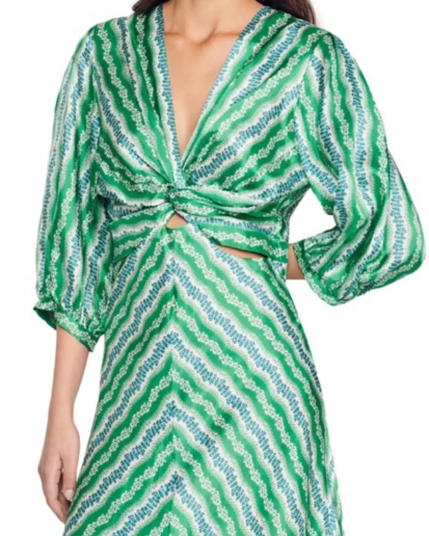 Sandro Agnetta Maxi Dress in Green /Deep - Image 3