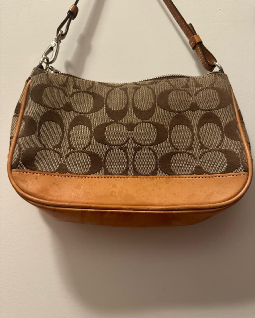 Y2K Beige Coach Bag - Image 2