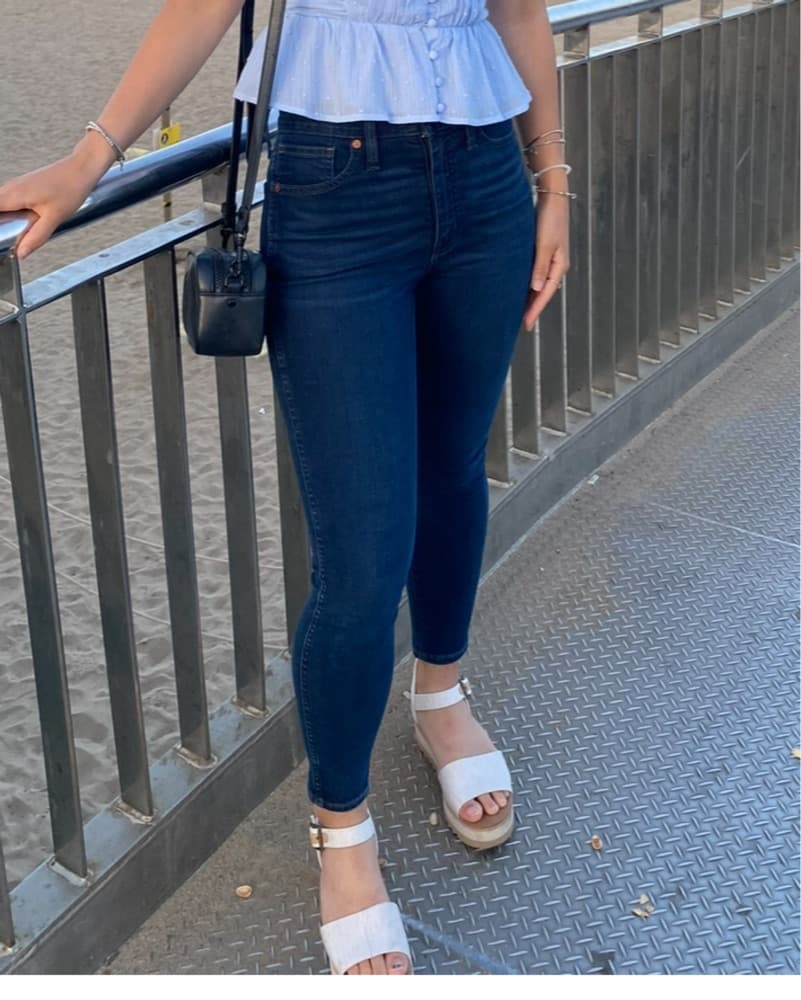 Dark Wash High Rise Skinny Jeans - Image 2