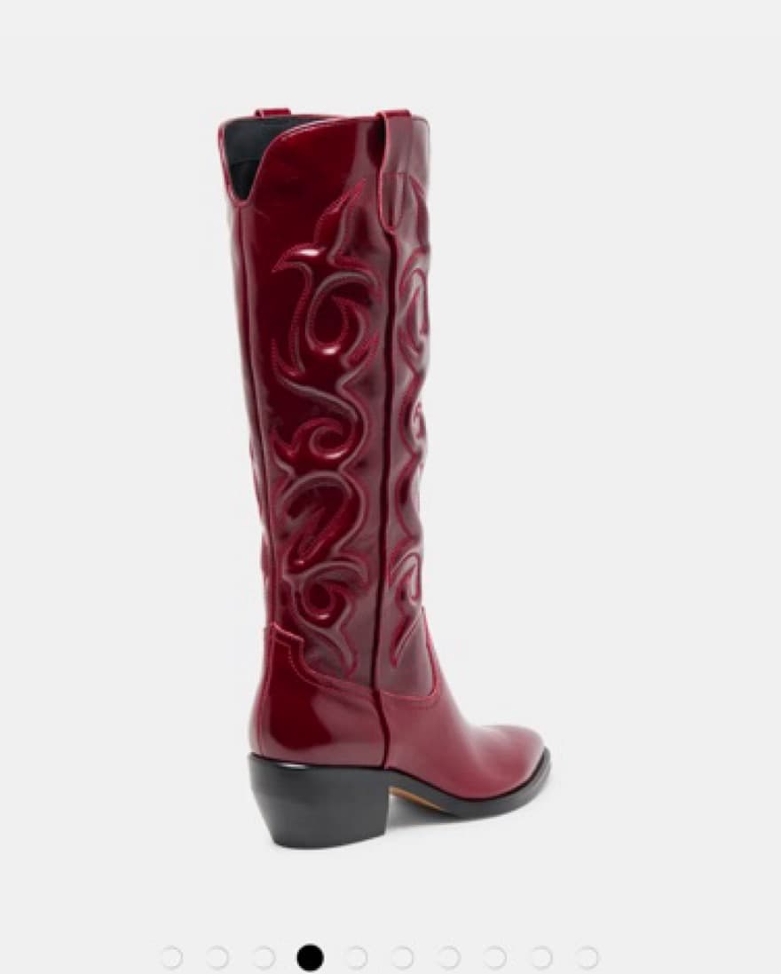 Red Leather Cowboy Boots - Image 5