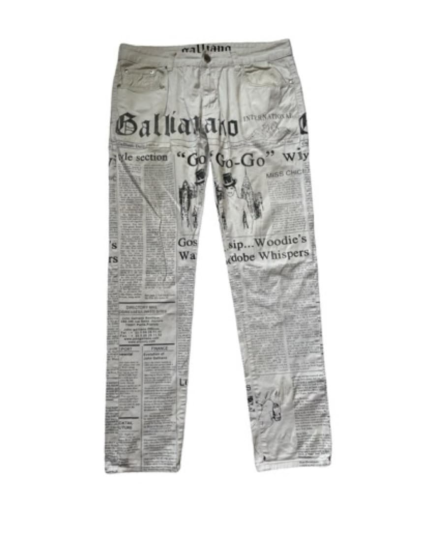 Galliano Newspaper Jeans - Image 2