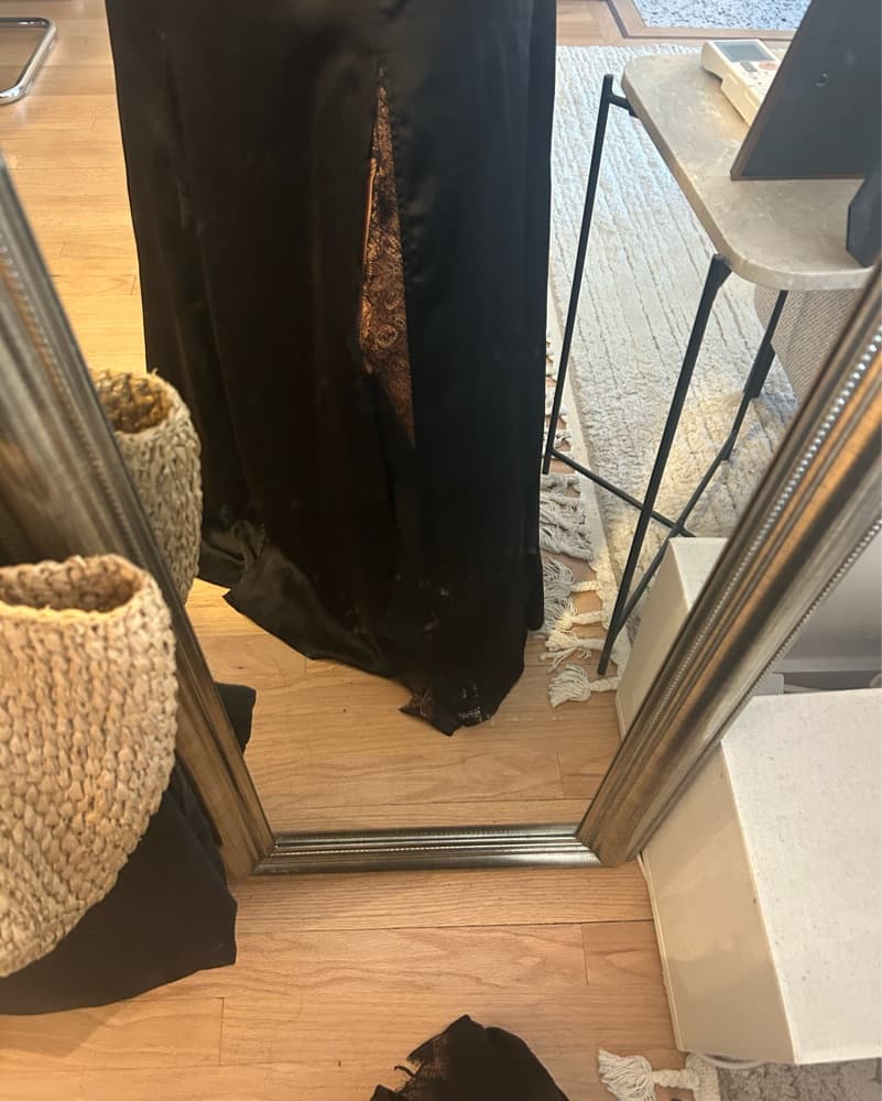 Black Silk Formal Dress - Image 4