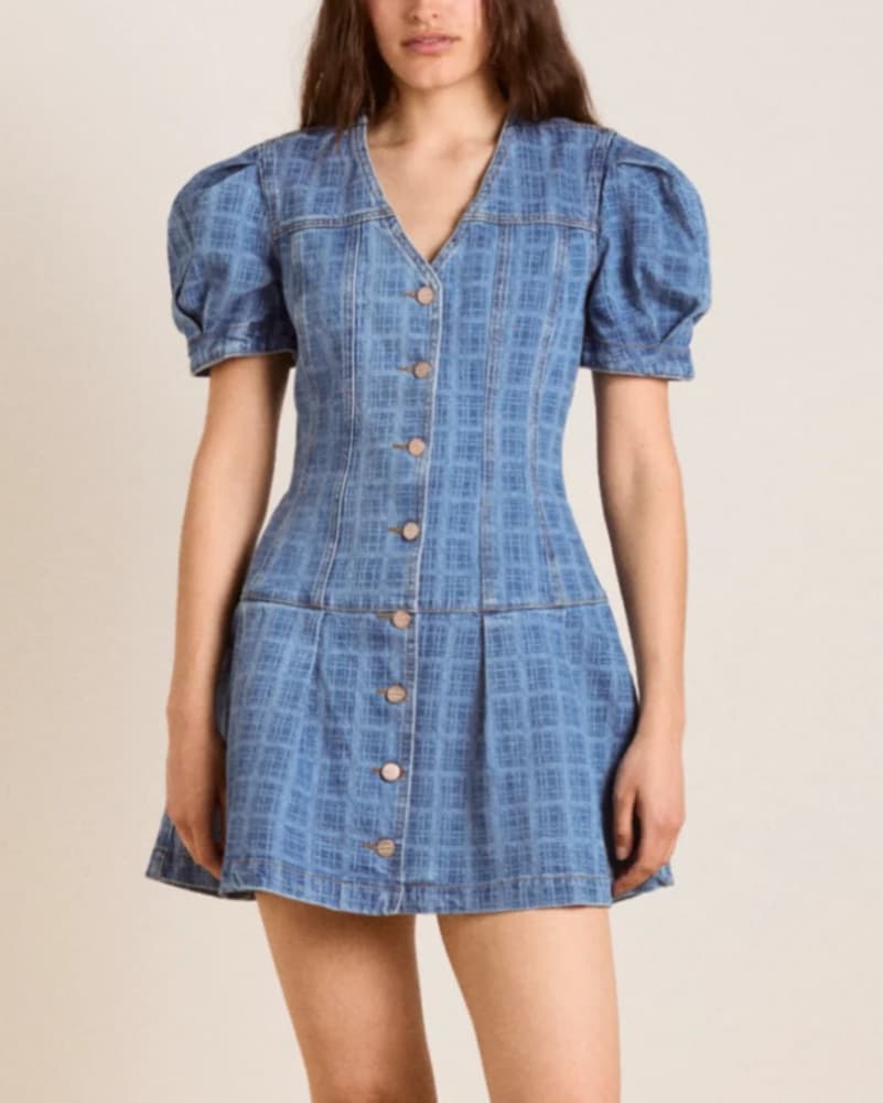 Damson Madder Denim Dress - Image 1