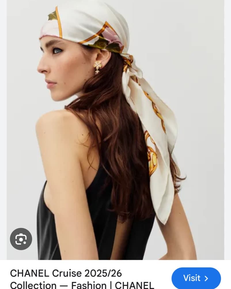 CHANEL Vintage Pink Silk CC Scarf by Chanel | Pickle