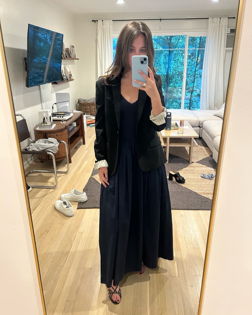 La Ligne NYC Drop Waist Navy Dress - Image 3