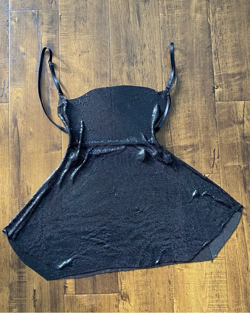 Dazzling Black Mini Dress - Image 1
