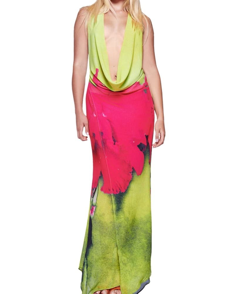 Vibrant Floral Maxi Dress - Image 1