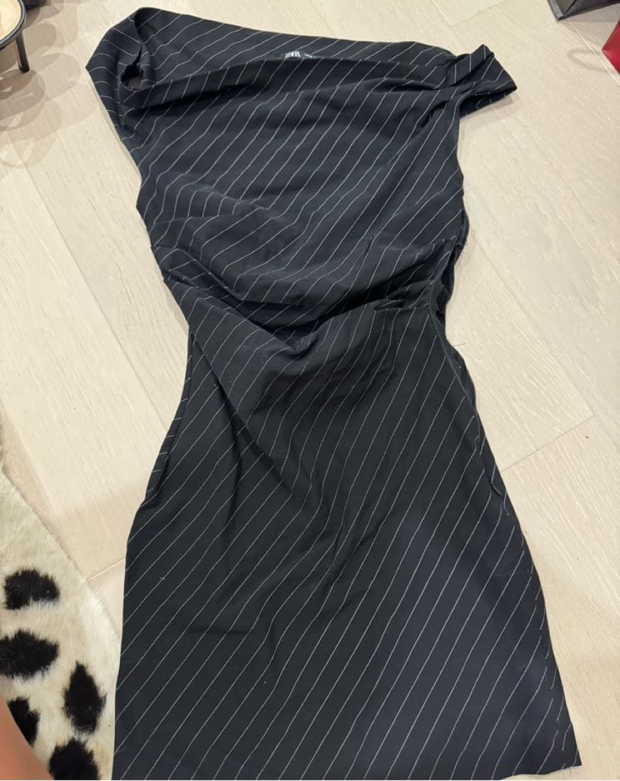 Zara Pinstripe Mini Dress - Image 2